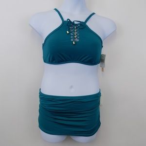 Gibson Latimer Bikini Swim Suit Size L/XL Green